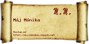 Máj Mónika névjegykártya
