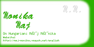 monika maj business card